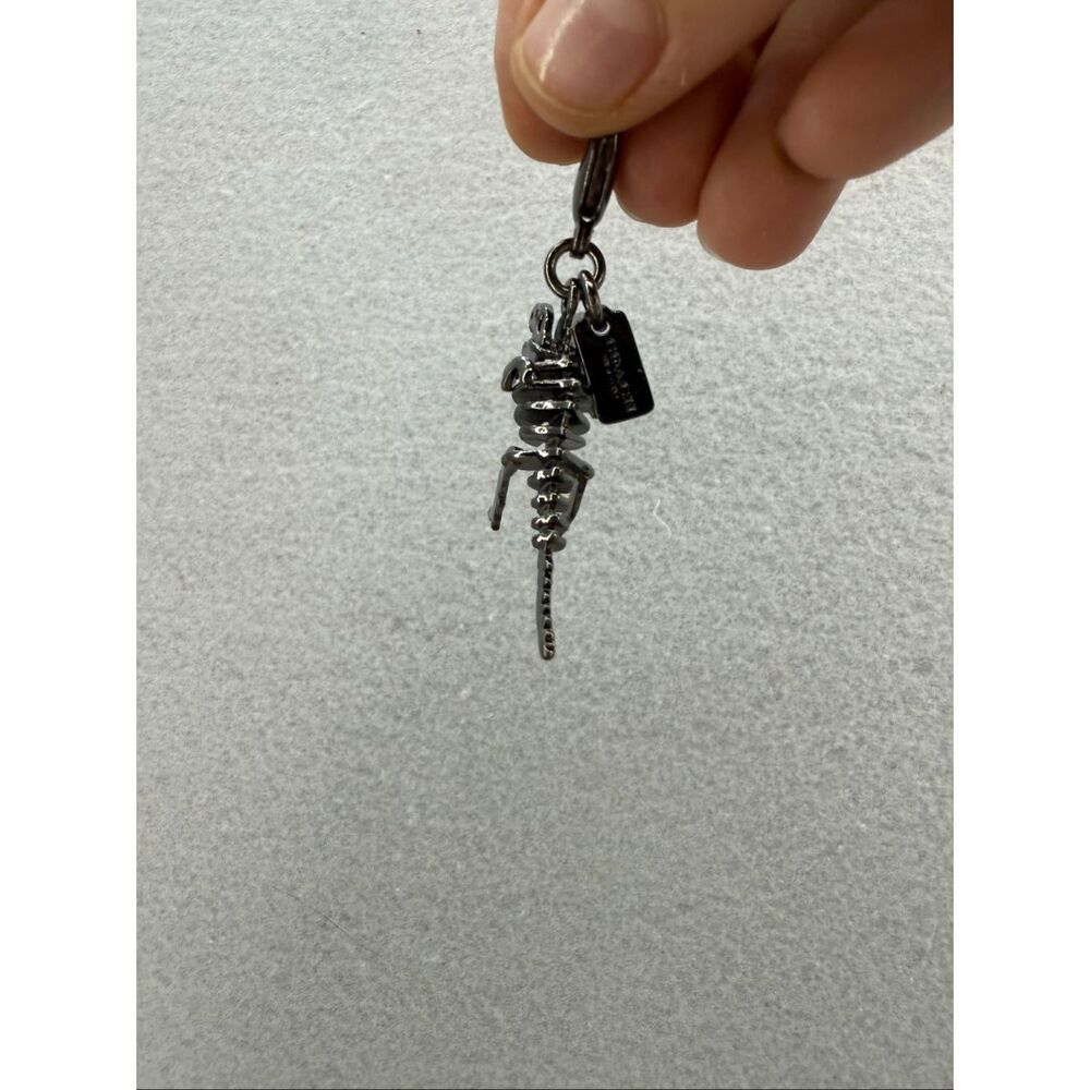 Coach Rare Rexy Dinosaur Dinky Rogue Charm Gunmetal - Picture 5 of 6